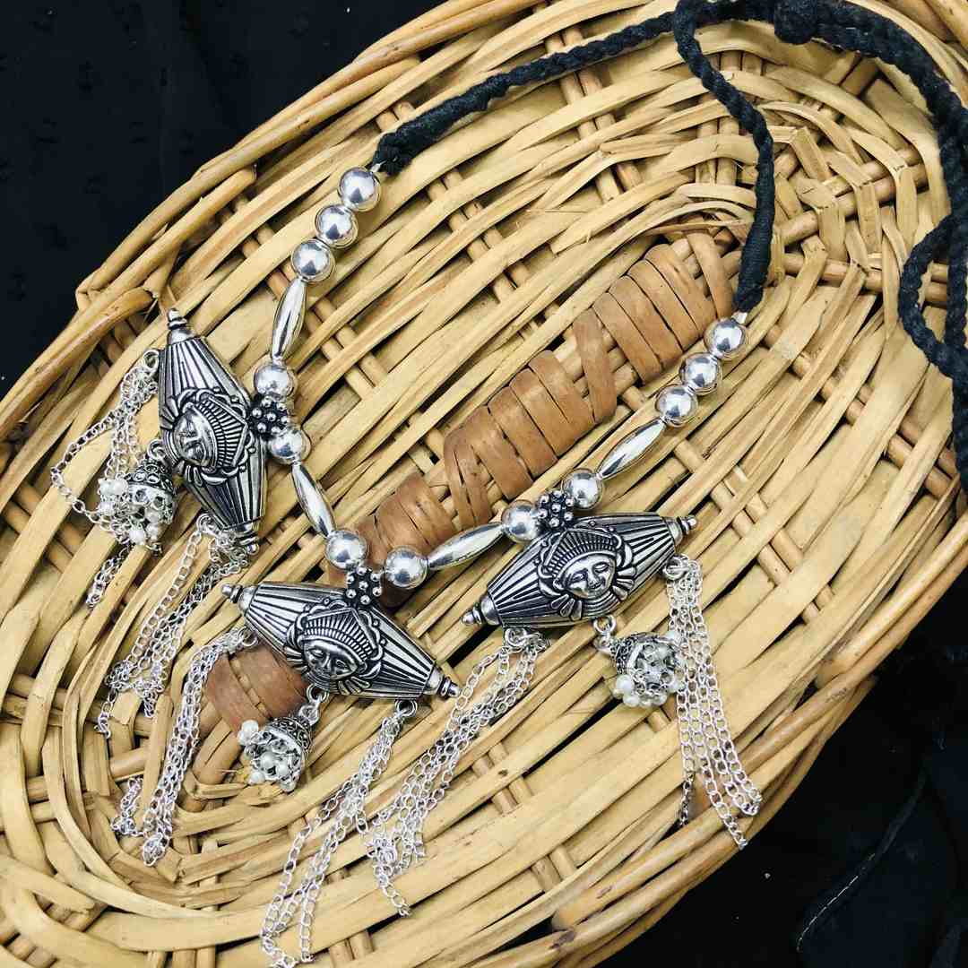 LARQ JEWELS Afghani Turkish Vintage German Silver Necklace