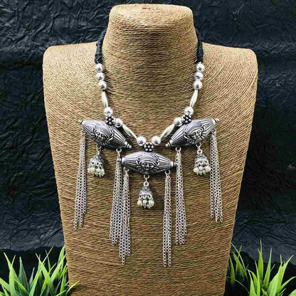 LARQ JEWELS Afghani Turkish Vintage German Silver Necklace