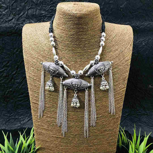 LARQ JEWELS Afghani Turkish Vintage German Silver Necklace