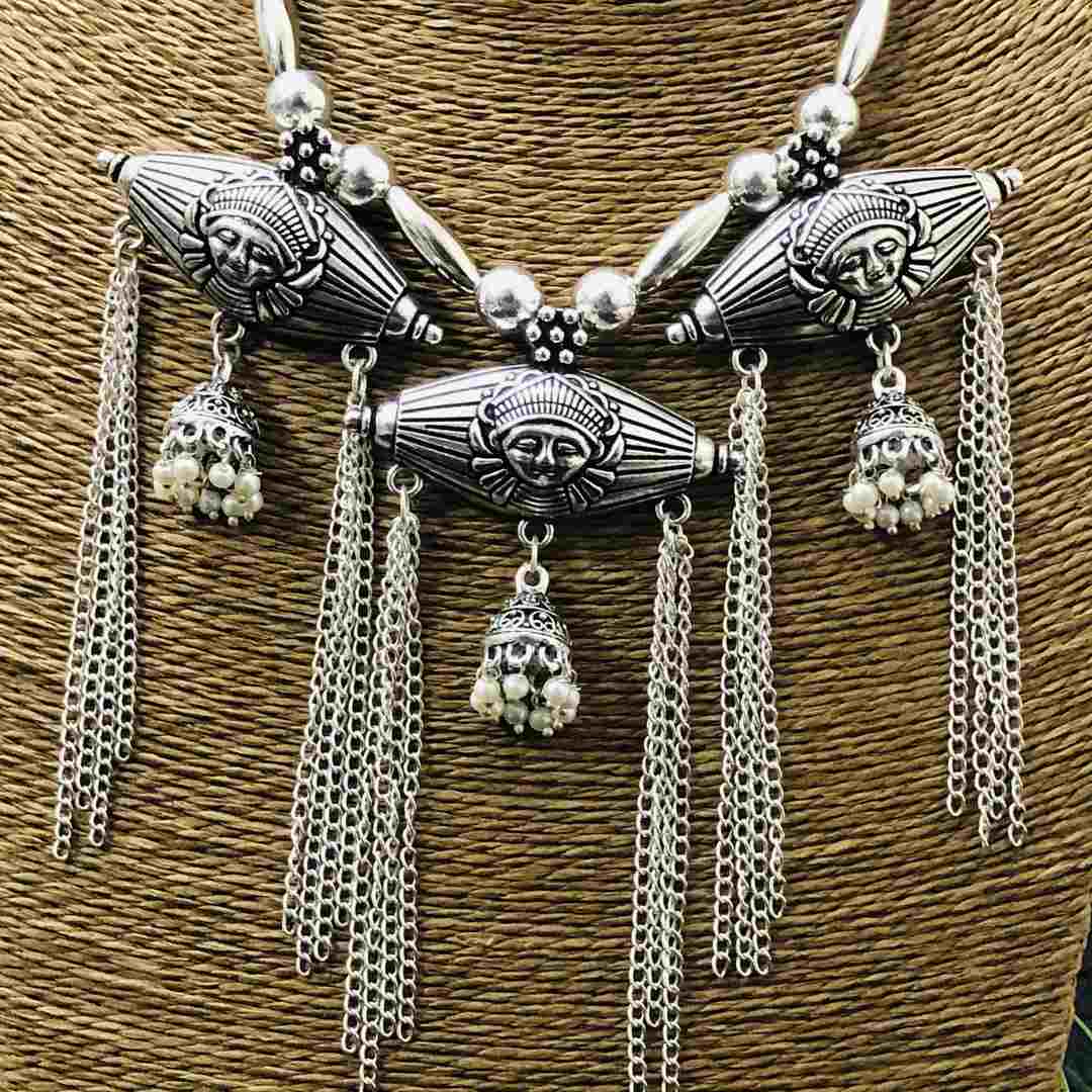LARQ JEWELS Afghani Turkish Vintage German Silver Necklace
